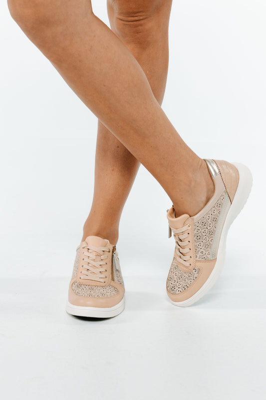 Lifestyle image for Baxley Sneaker - Sand Multi