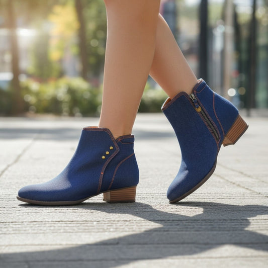 Lifestyle image for Tiko Ankle Bootie - Denim