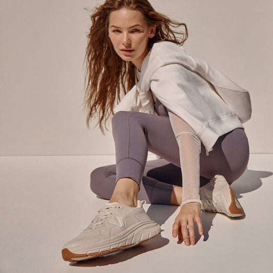Lifestyle image for Walk Max Lace Up Sneaker - Cream