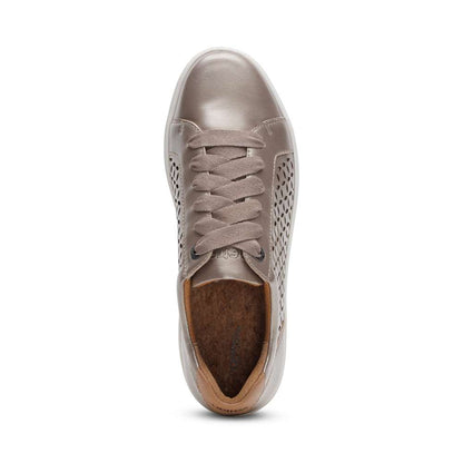 Courtney Lace-up Sneakers - White Gold Cutout