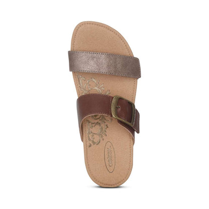 Daisy Slide Sandal - Brown