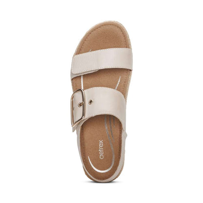 Vania Arch Support Platform Sandal - Ivory