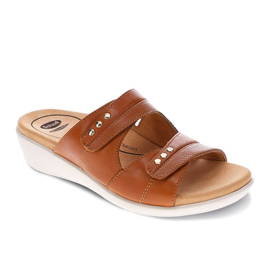 Toni Adjustable Slide Sandal - Tan