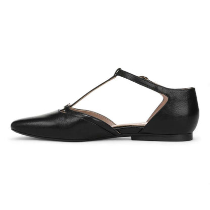 Caresse Mary-Jane Flat - Black