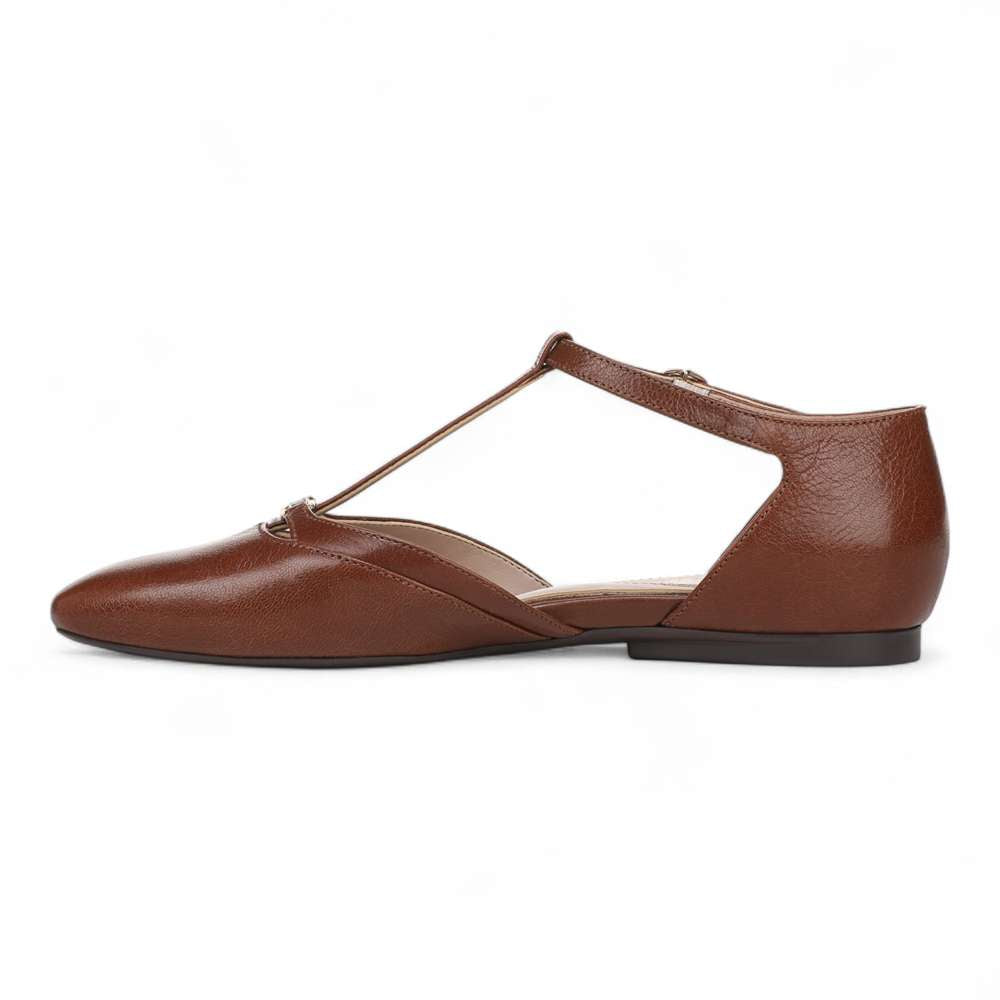 Caresse Mary-Jane Flat - Caramel