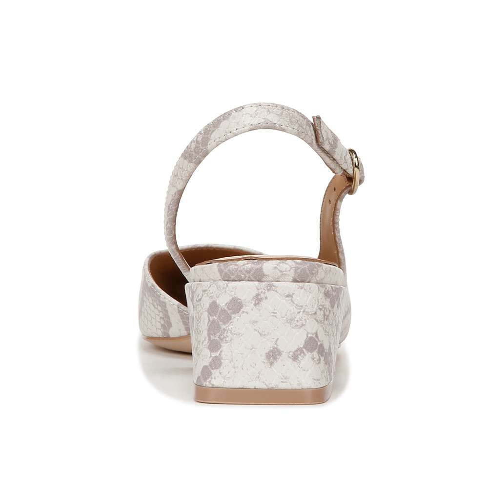 Jayla Sling Back Heeled Sandal - White Multi