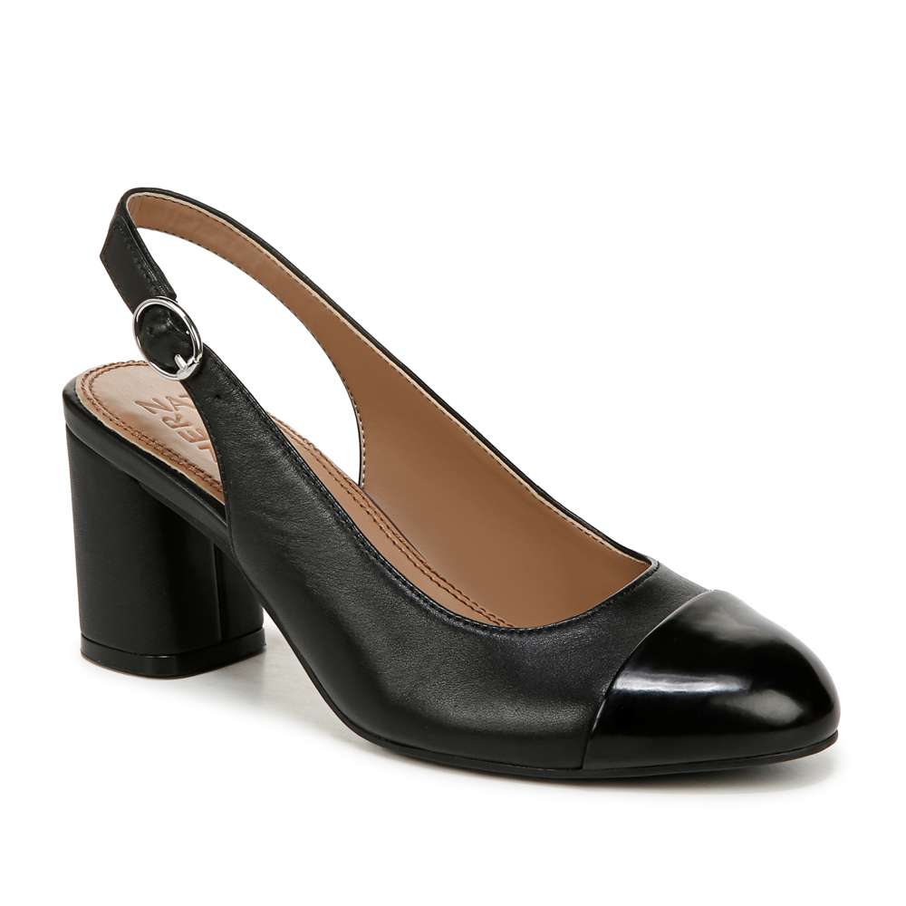 Sophie Slingback Pump - Black Leather