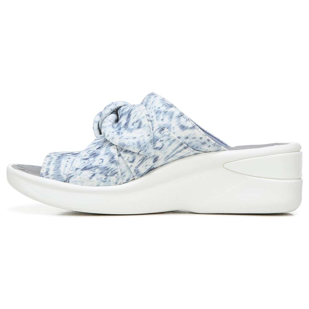 Smile Wedge - Blue Ikat