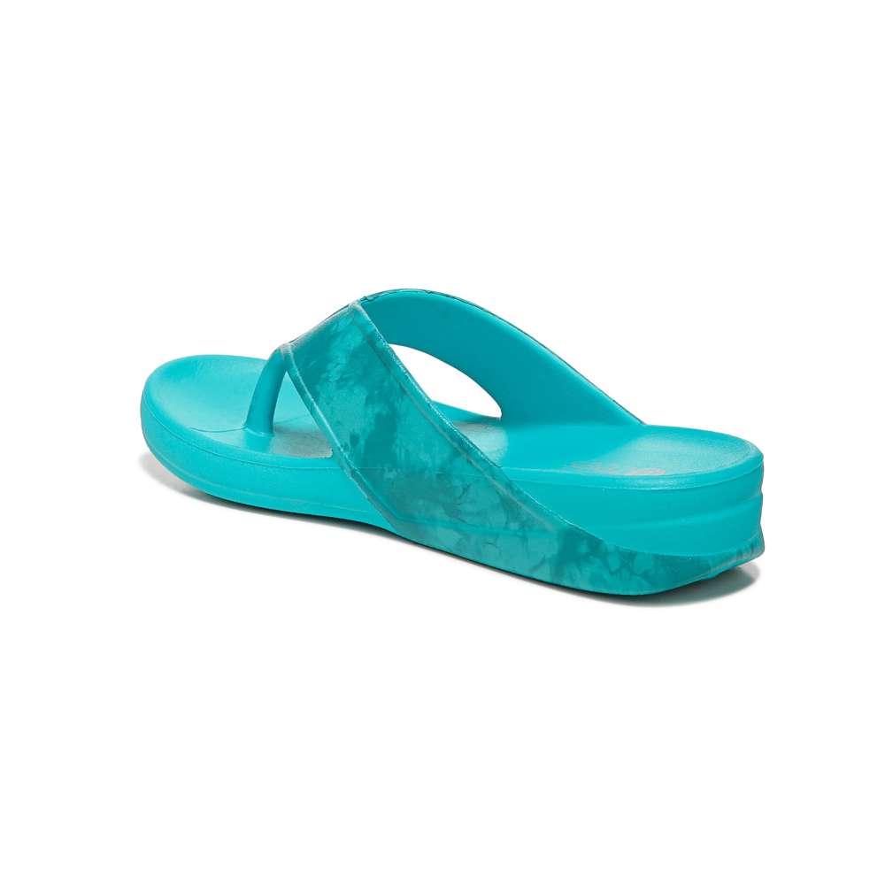 Villa Print Flip Flop Sandal - Teal