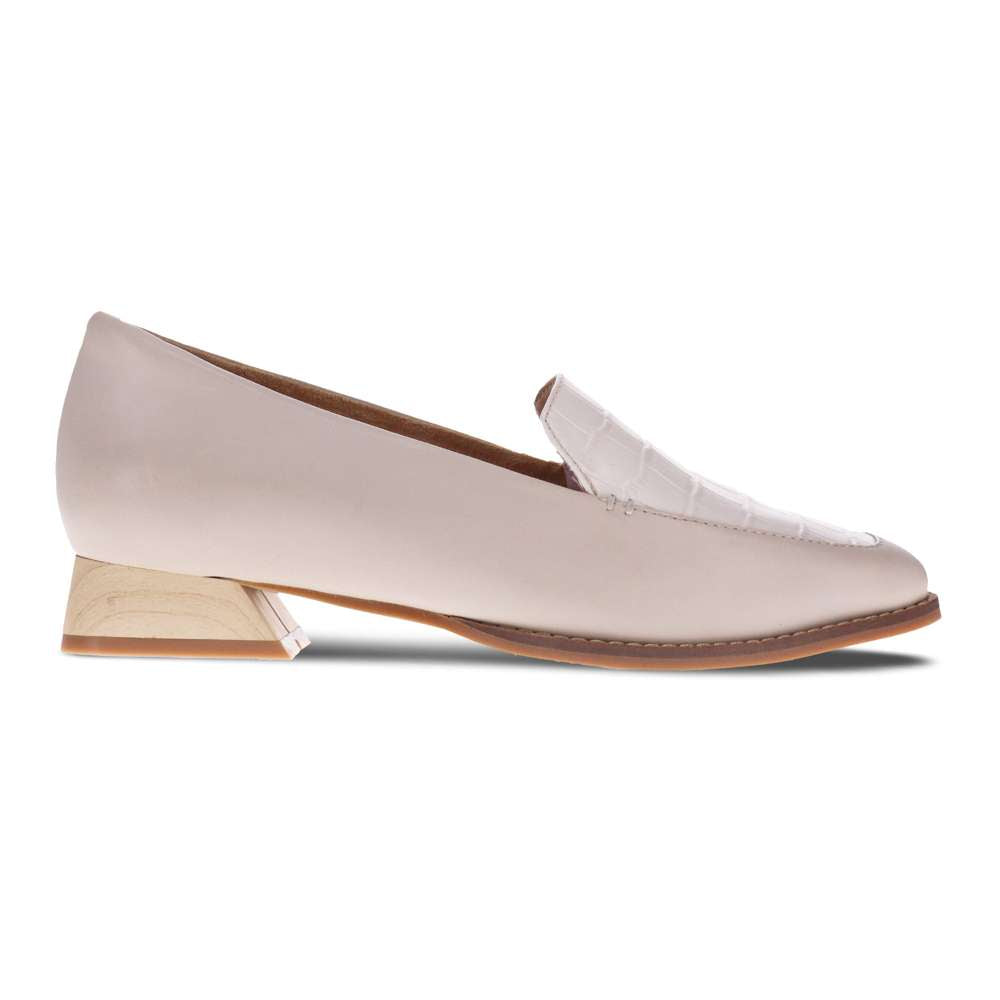 Fran Loafer - Light Grey/Winter White Croc