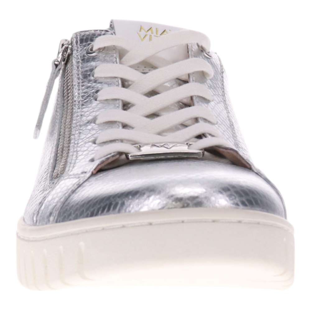 Luna Lace-Up Sneaker - Silver Snake