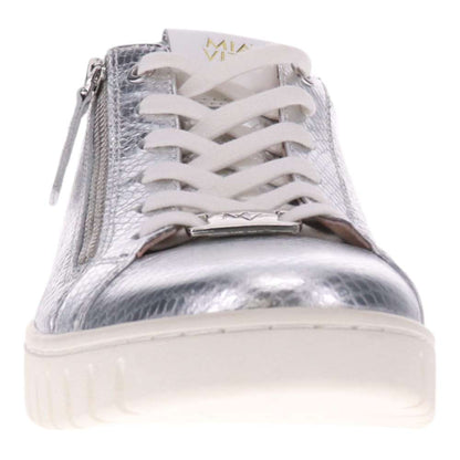 Luna Lace-Up Sneaker - Silver Snake