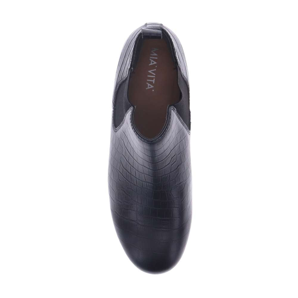 Sally Chelsea Boot - Black Croc