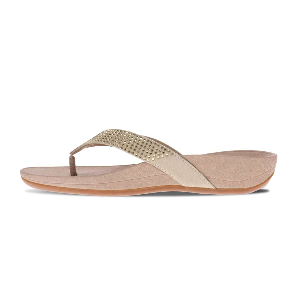 Allora Toe Post Sandal - Champagne Rhinestone