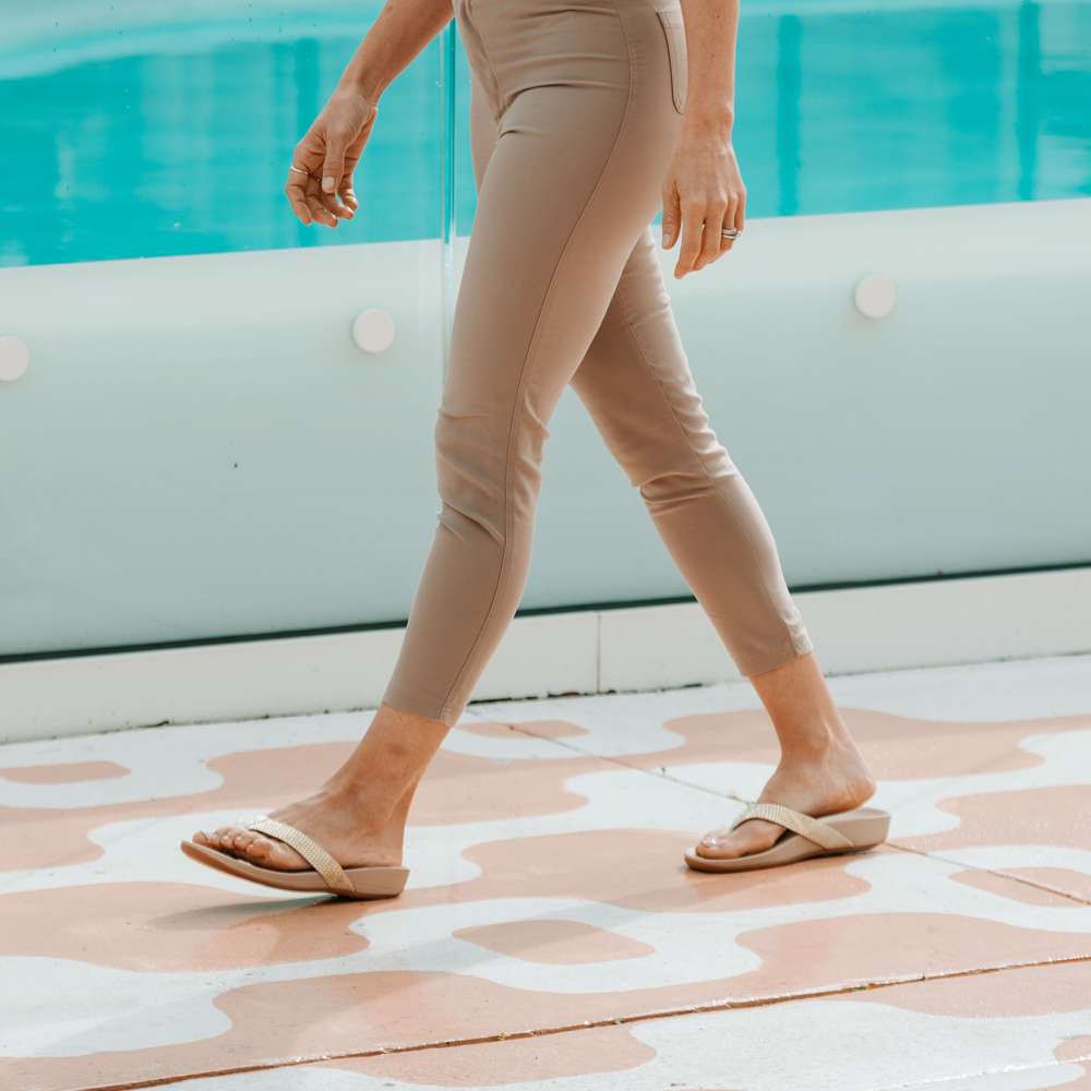 Allora Toe Post Sandal - Champagne Rhinestone