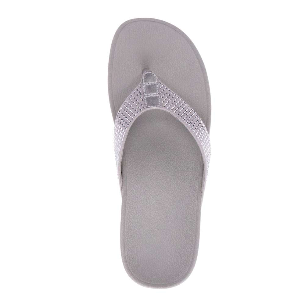 Allora Toe Post Sandal - Silver Rhinestone