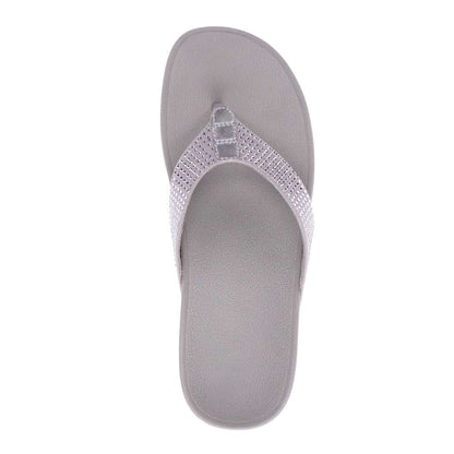 Allora Toe Post Sandal - Silver Rhinestone