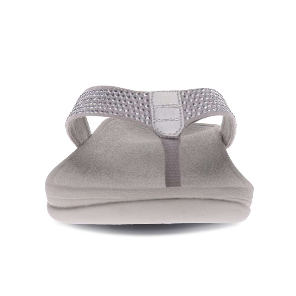 Allora Toe Post Sandal - Silver Rhinestone