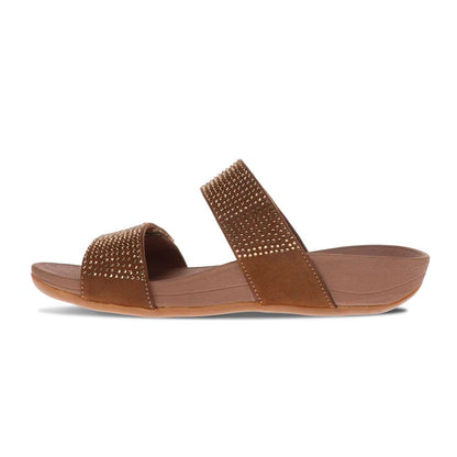 Avoca Slide Sandal - Bronze Rhines Stone