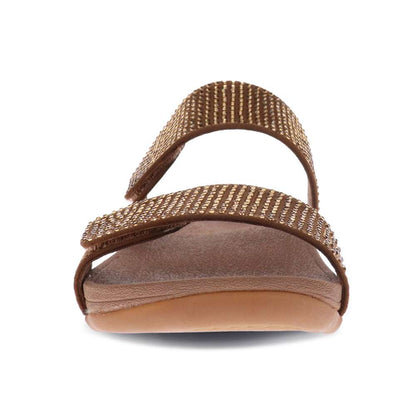 Avoca Slide Sandal - Bronze Rhines Stone