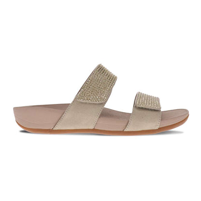 Avoca Slide Sandal - Champagne Rhinestone