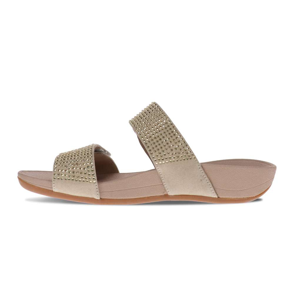 Avoca Slide Sandal - Champagne Rhinestone
