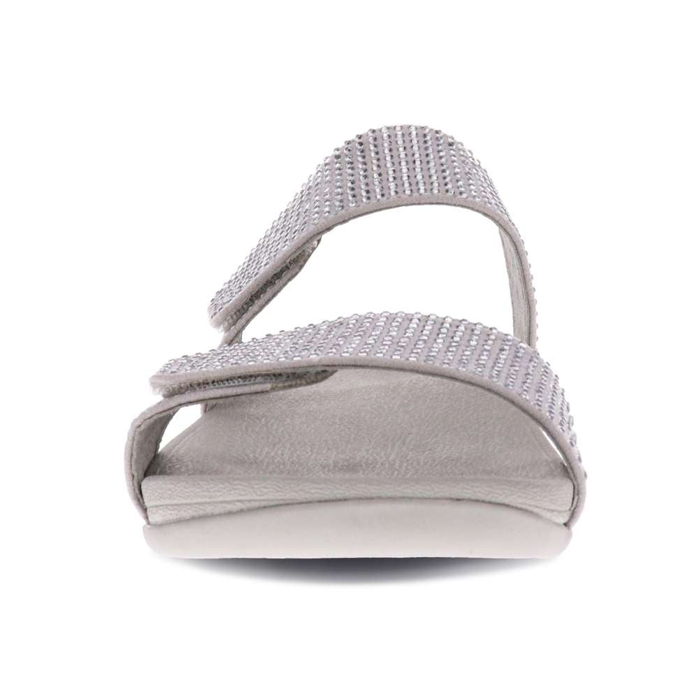 Avoca Slide Sandal - Silver Rhinestone