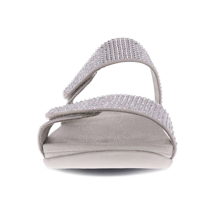 Avoca Slide Sandal - Silver Rhinestone
