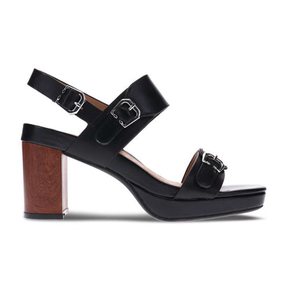 Tara Heeled Sandal - Black