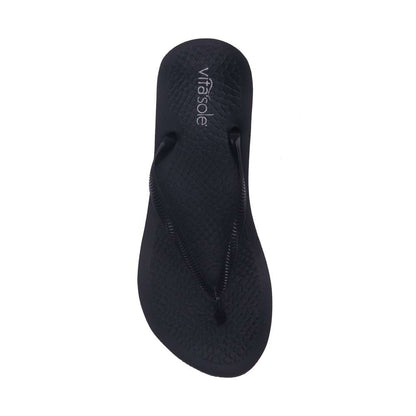 Venice Solid Women's Toe Post Sandal - Black