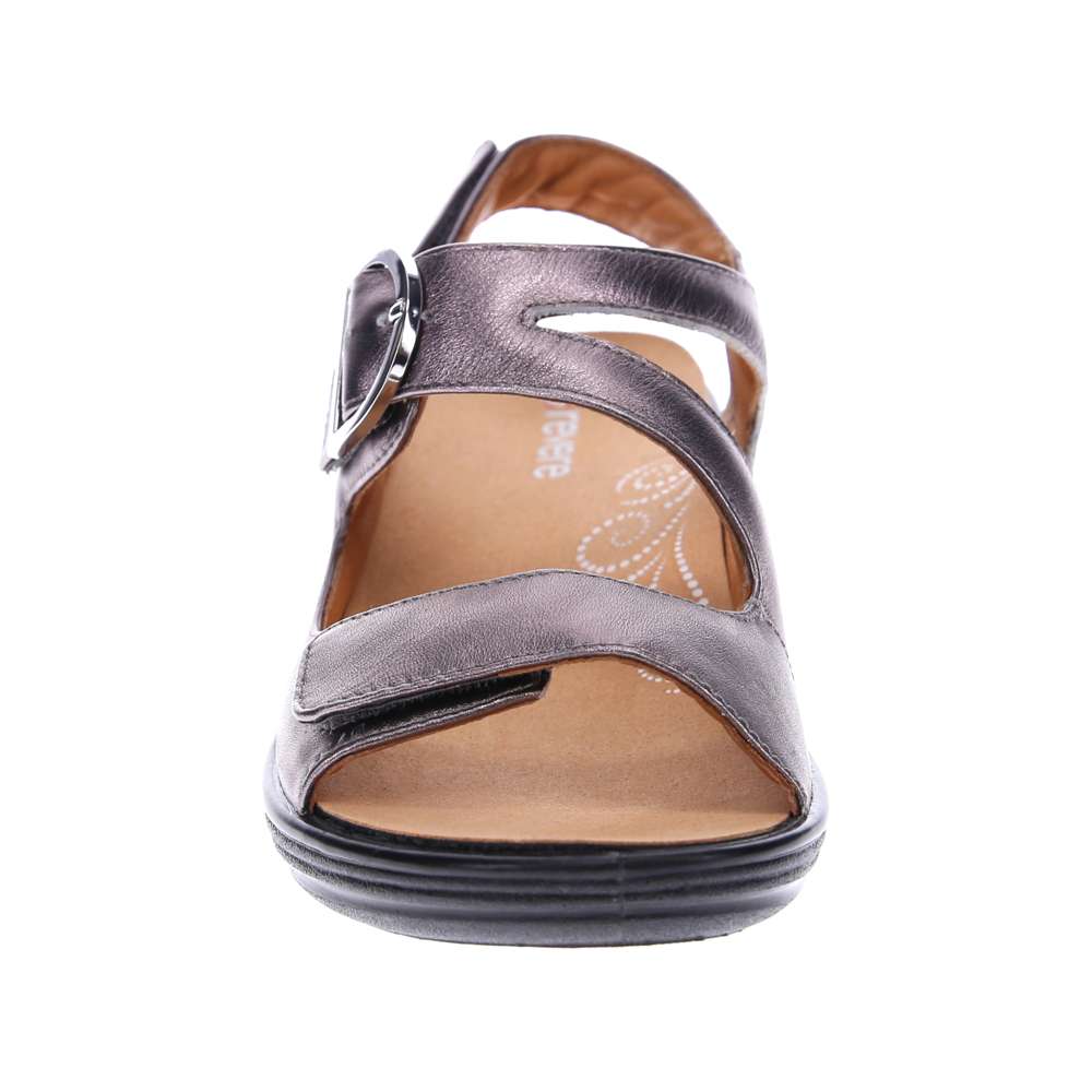 Barcelona Back Strap Sandal - Gunmetal