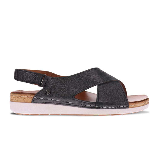 Cottesloe Slingback Sandal - Black Linen