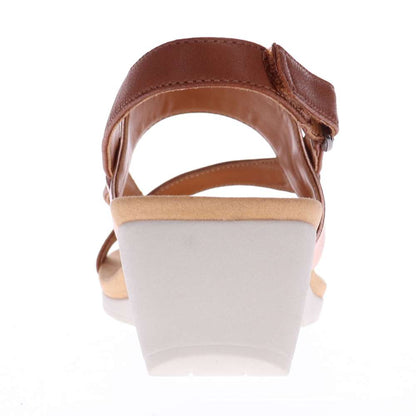 Honolulu Backstrap Wedge - Cognac/Rose