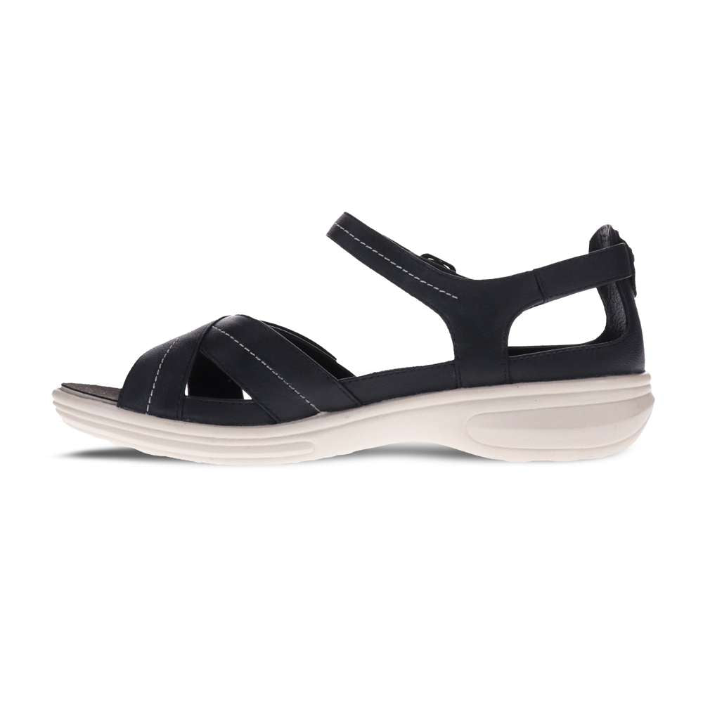 Lucea Sandal - Black French/ White