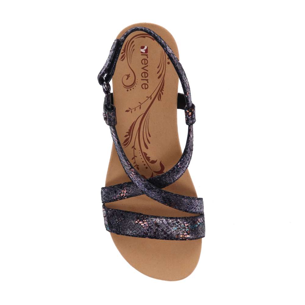 Luxor Wedge - Black Metallic Python