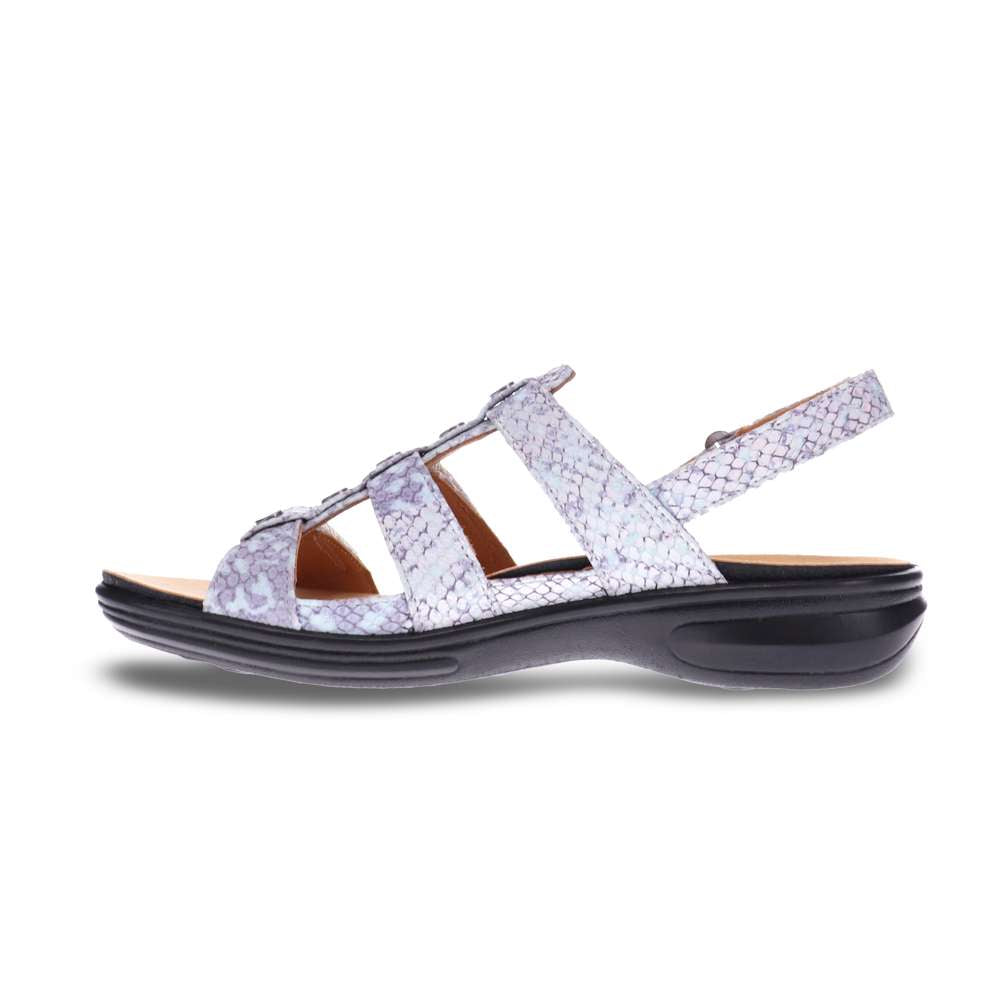 Toledo Backstrap Sandal - Teal Snake