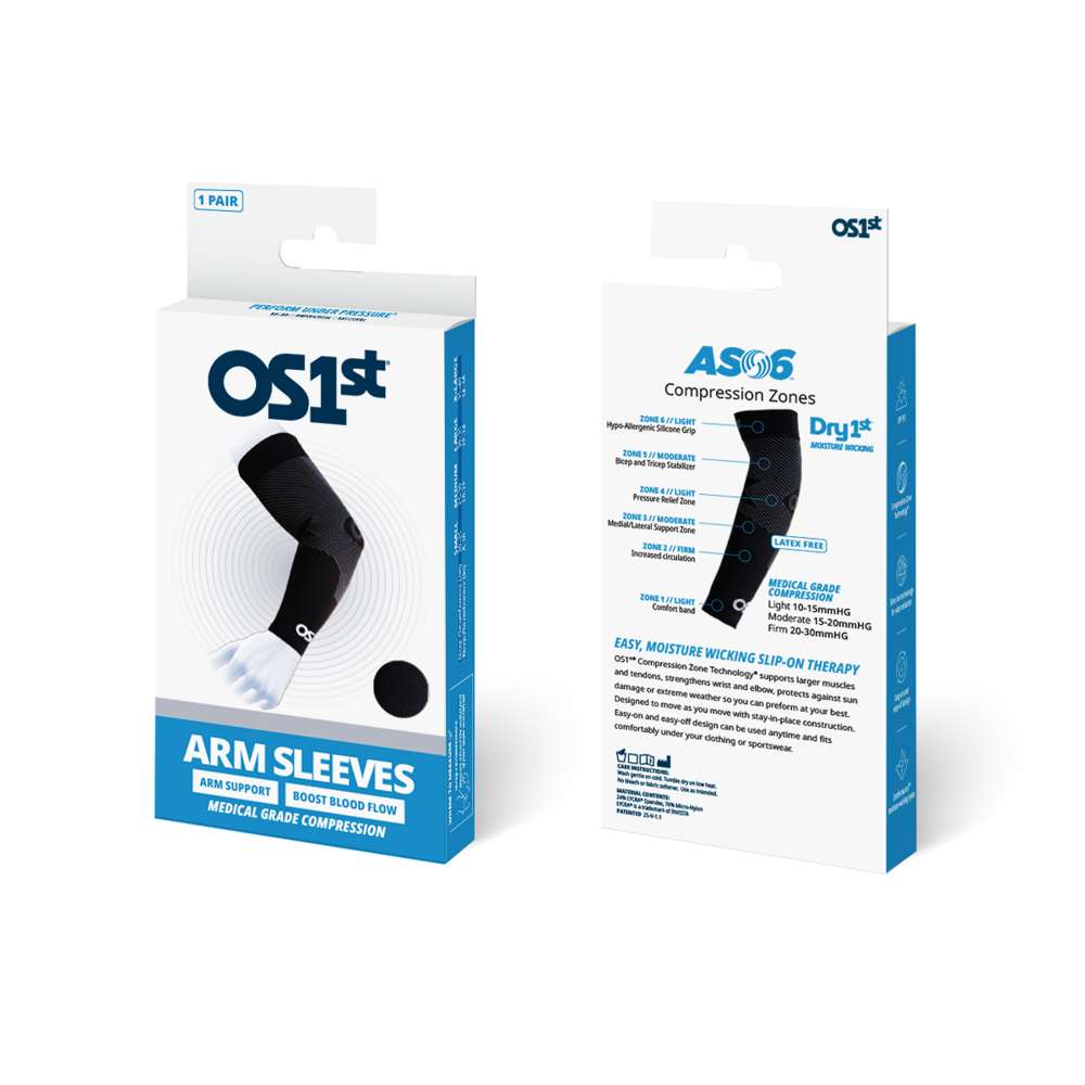 Sports Compression Arm Sleeve (AS6) - White