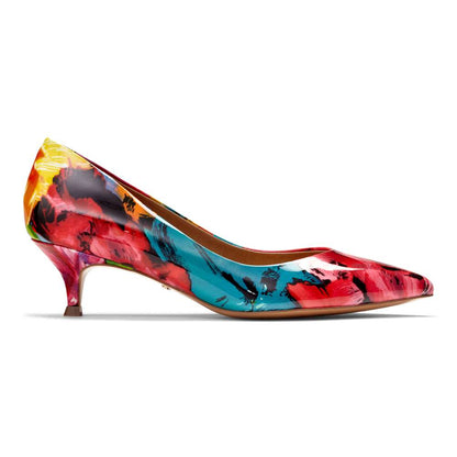 Josie Kitten Heel - Black Floral
