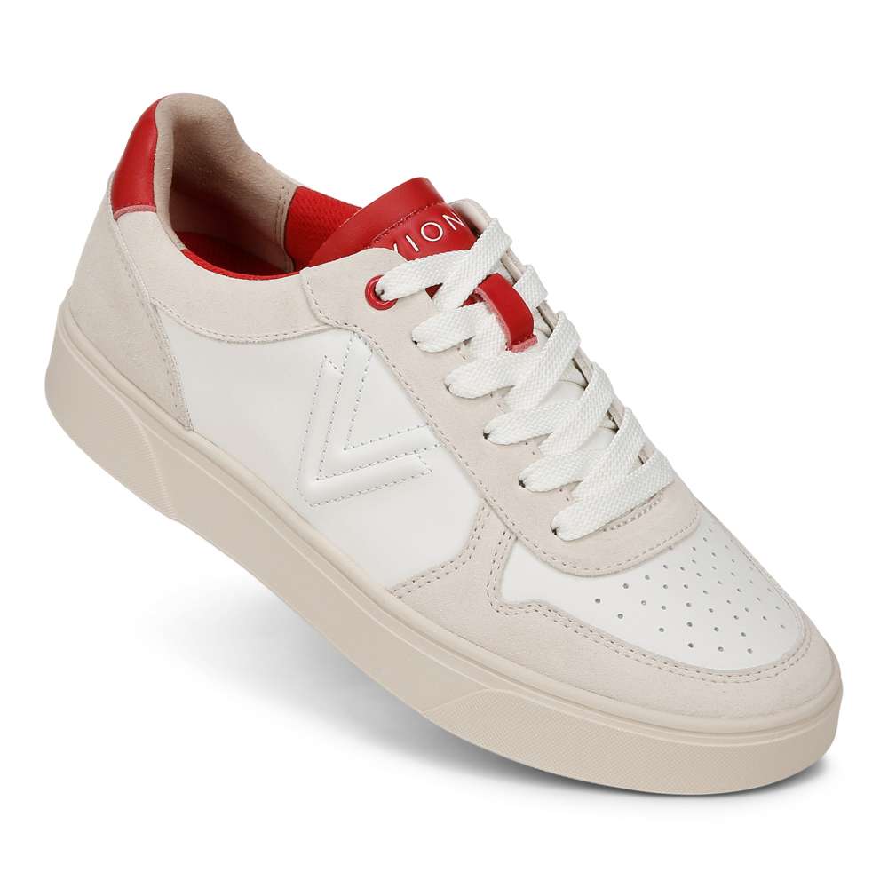 Kimmie Court Sneaker - Cream Red