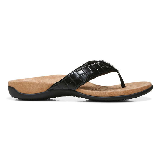Layne Toe Post Sandal - Black Woven