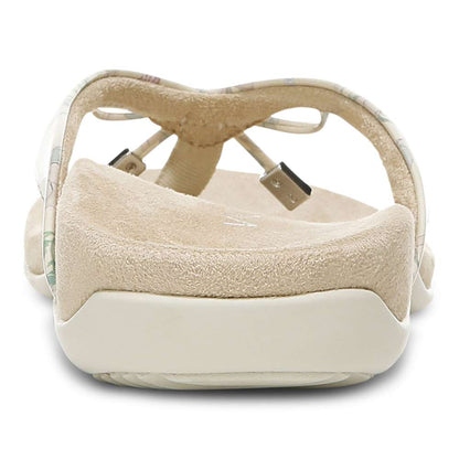 Bella Toe Post Sandal - Cream Botanical