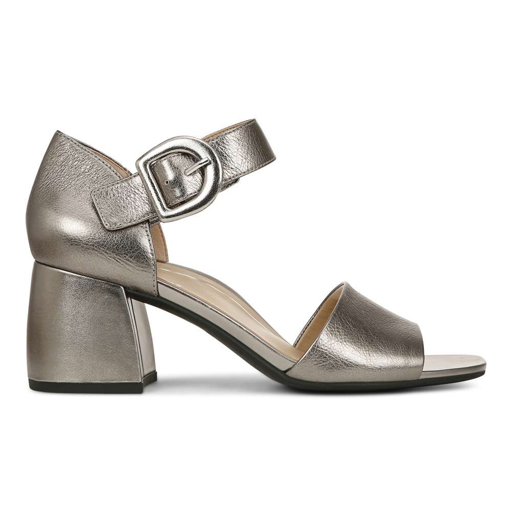 Chardonnay Heeled Sandal - Pewter