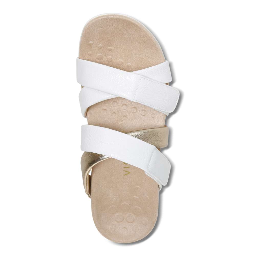 Hadlie Slide - White Patent