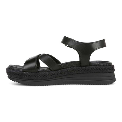 Mar Platform Sandal - Black Leather
