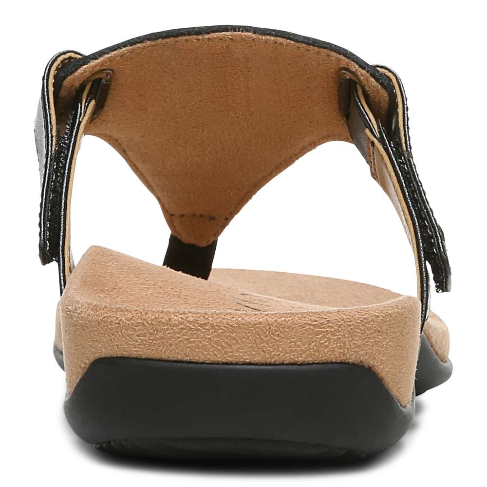 Wanda T-Strap Sandal - Black
