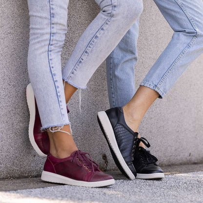 Belinda Lace-Up Casual Sneaker - White Laser