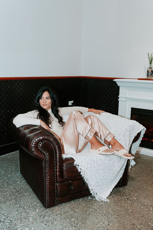 Lifestyle image for Cozy Slipper - Ivory