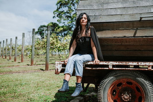 Lifestyle image for Karla Boots - Grey