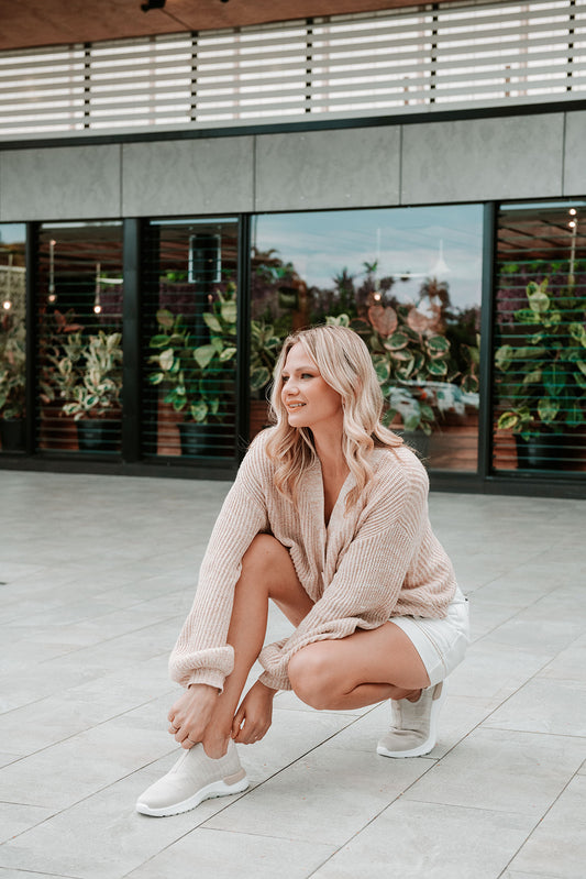 Lifestyle image for Maggie Slip-On Sneaker - Taupe