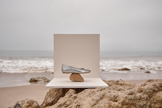 Lifestyle image for Orinda Ballet Flat - Pewter Metallic